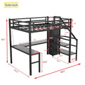 Lit mezzanine (avec bureau en L et ports USB)