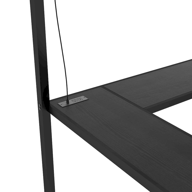 Lit mezzanine (avec bureau en L et ports USB)