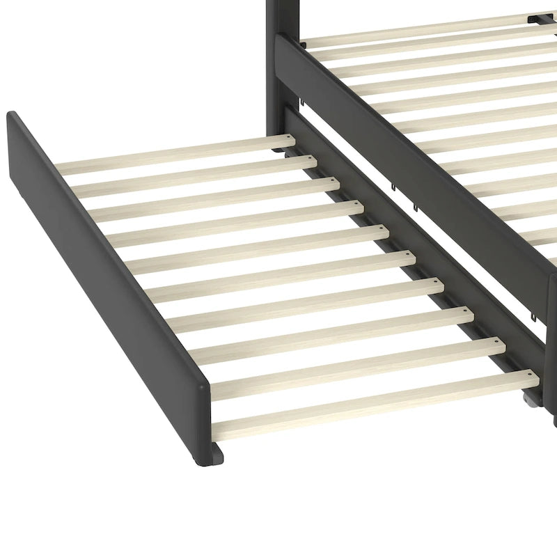 Lit plateforme moderne capitonné avec détails dorés