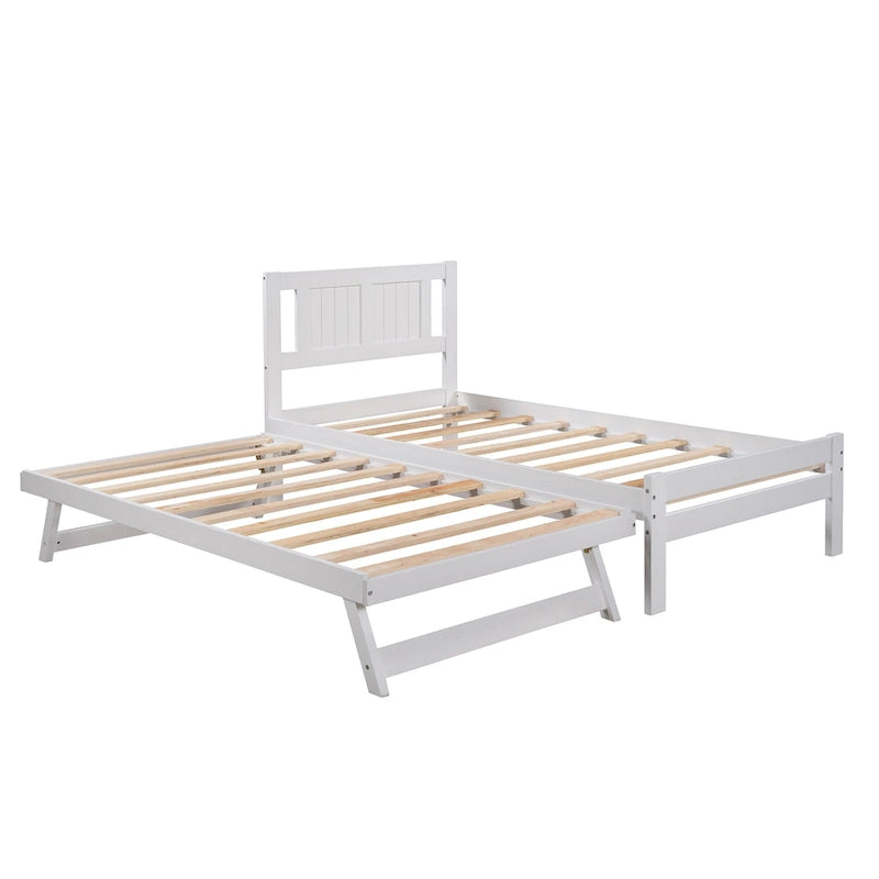 Lit plateforme double avec lit gigogne réglable