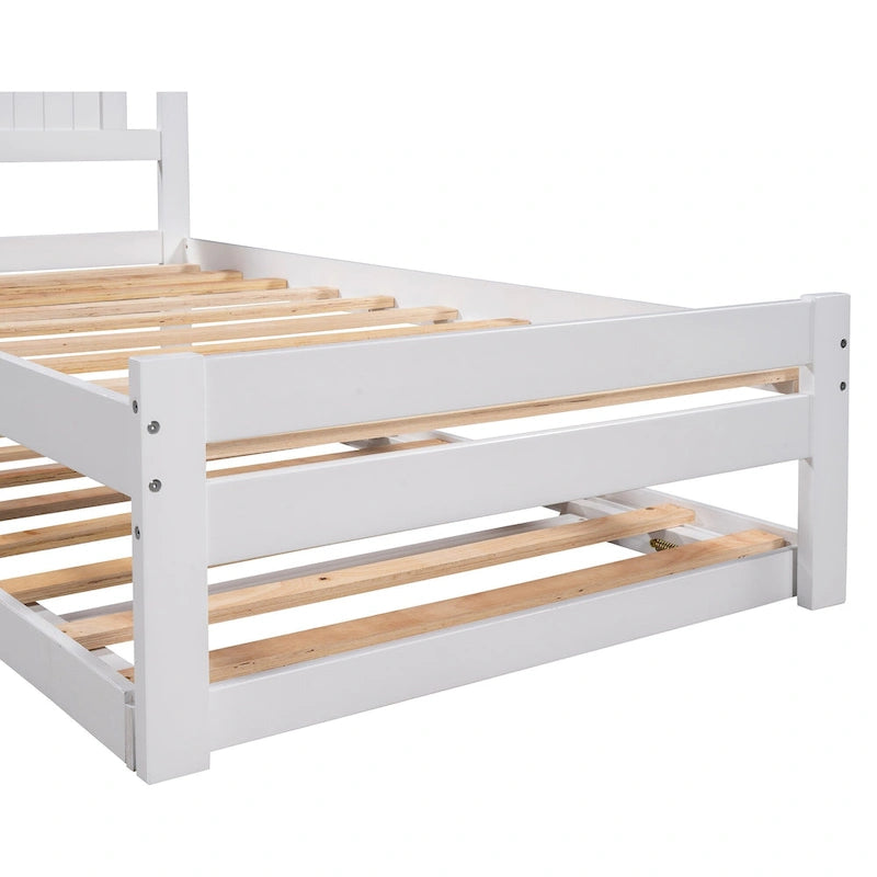 Lit plateforme double avec lit gigogne réglable