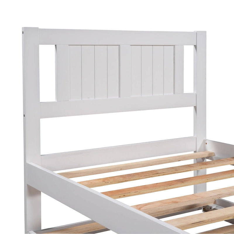 Lit plateforme double avec lit gigogne réglable