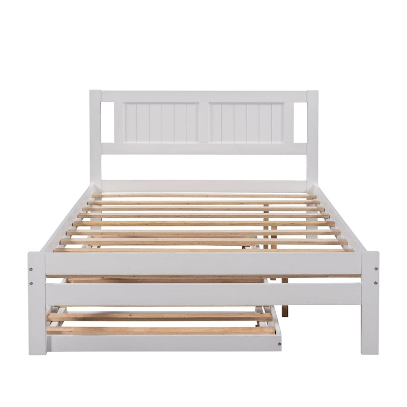 Lit plateforme double avec lit gigogne réglable