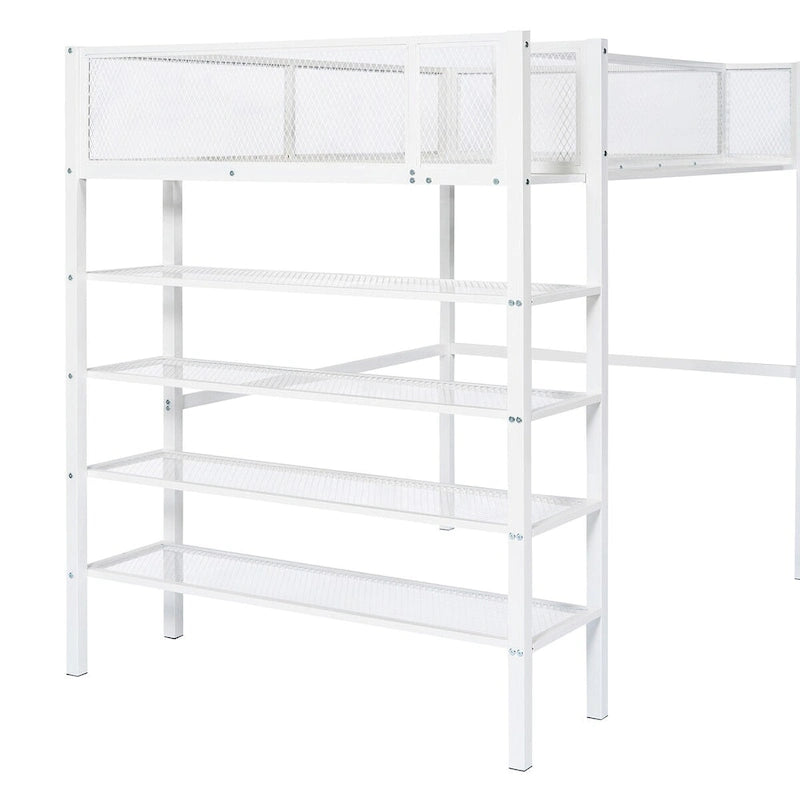 Lit mezzanine multifonctionnel de style moderne
