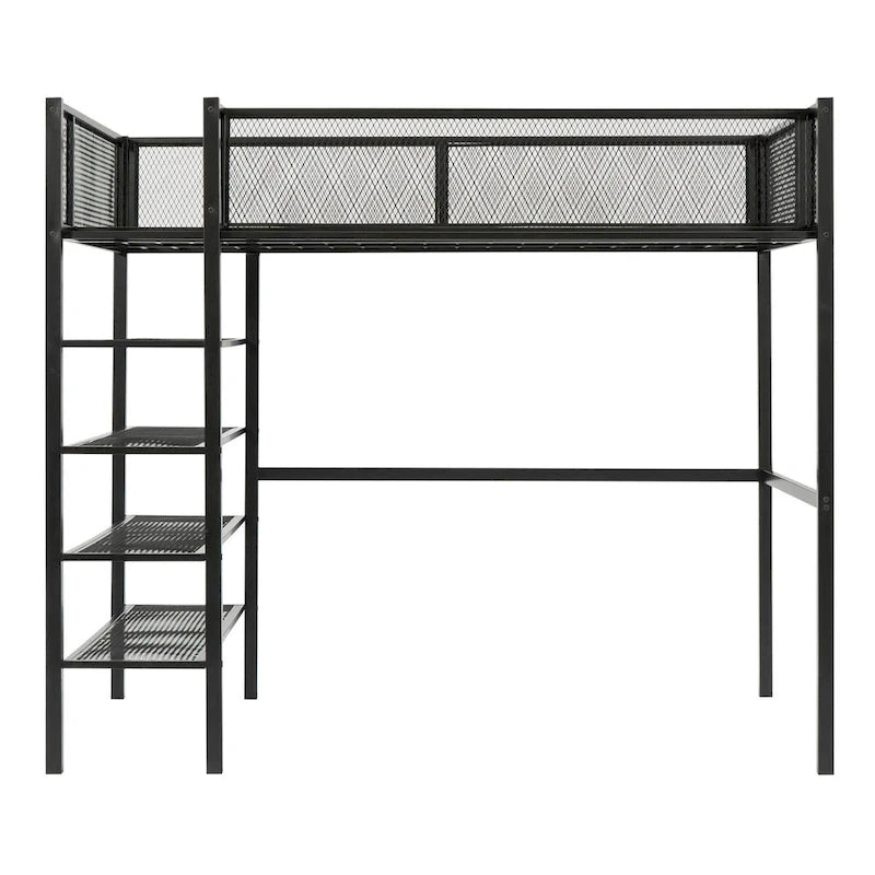Lit mezzanine multifonctionnel de style moderne