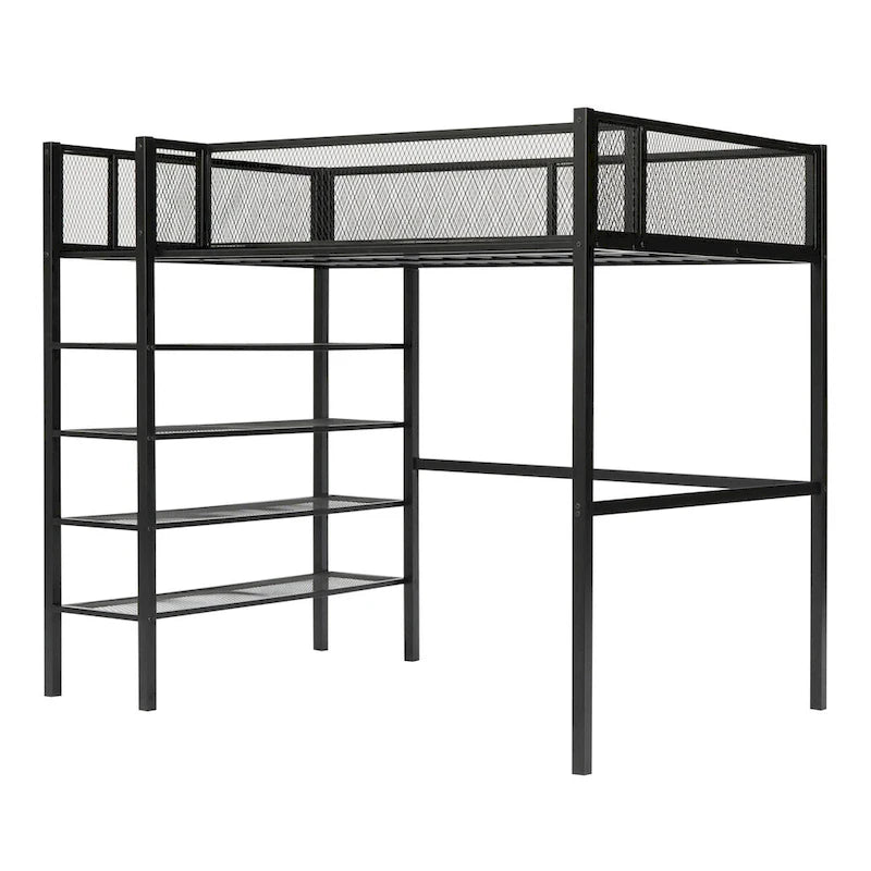 Lit mezzanine multifonctionnel de style moderne