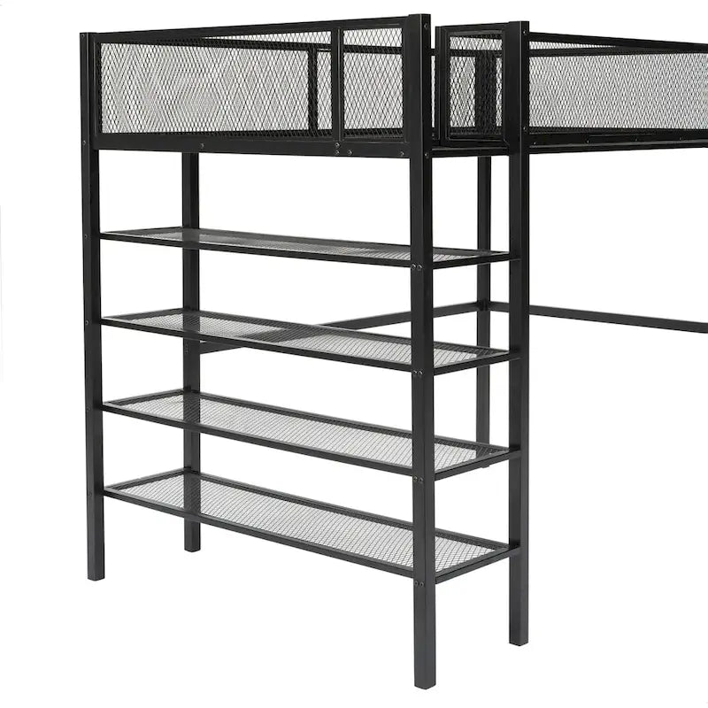 Lit mezzanine multifonctionnel de style moderne