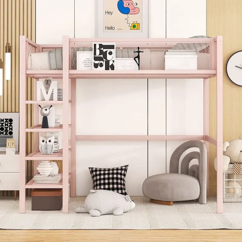 Lit mezzanine multifonctionnel de style moderne