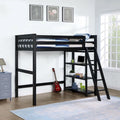 Jerica Twin Loft Bed with 3-Shelf